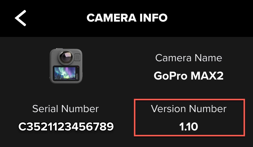 MAX2: How To Find Your Camera's Firmware Version