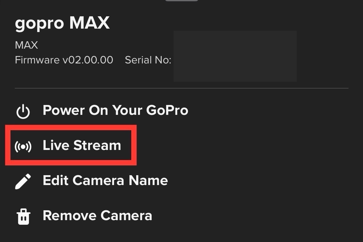 如何通过 GoPro 进行视频直播