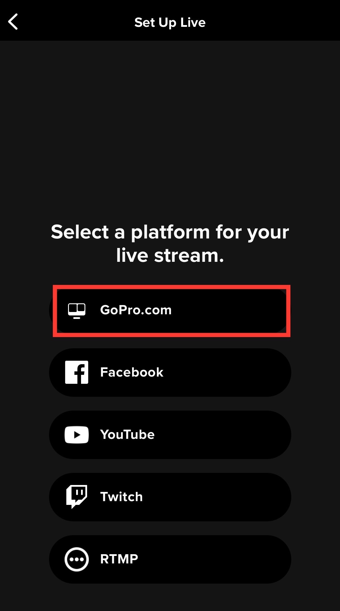 Cómo transmitir en directo desde tu GoPro