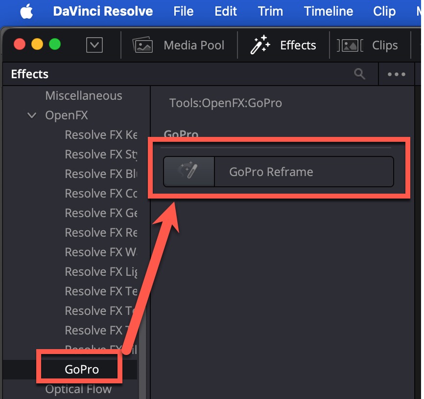 GoPro ReFrame For DaVinci Resolve