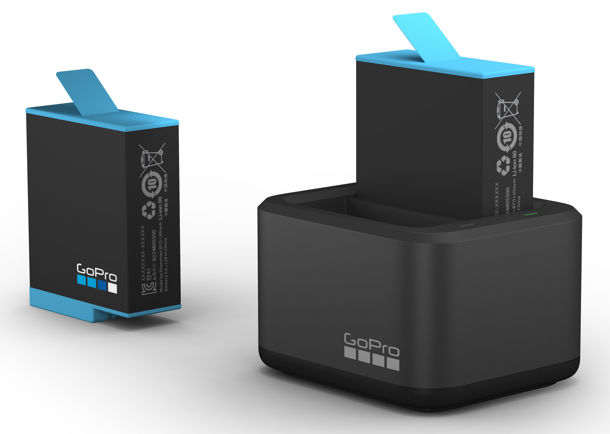 HERO12/11/10/9 Black: Dual Battery Charger + Batteries
