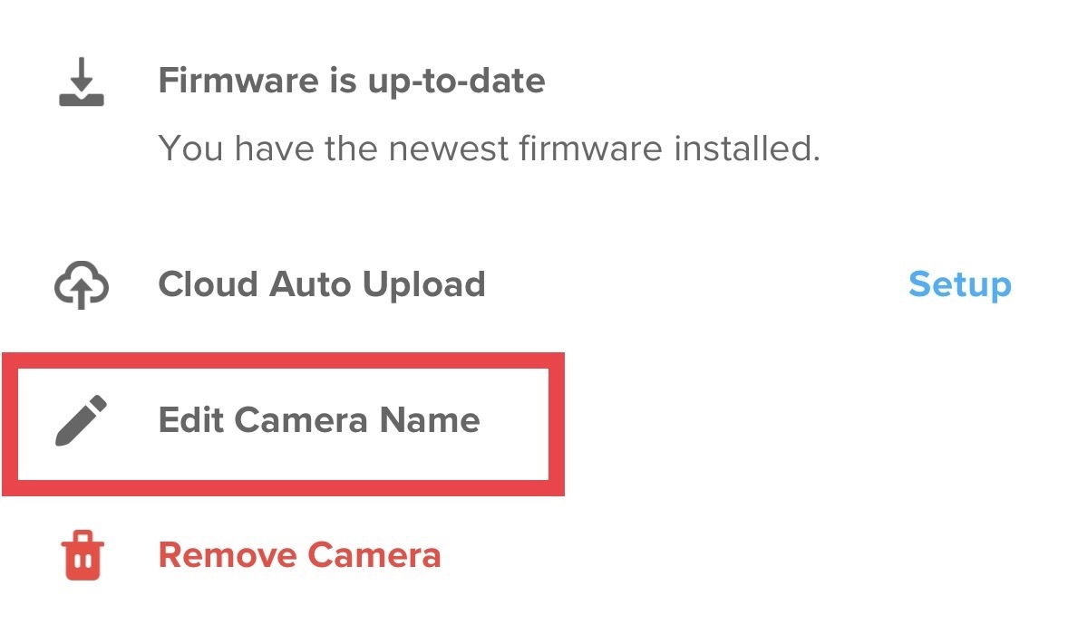 GoPro Quik: Change Camera Name