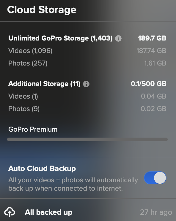 Aufnahmen in die GoPro Cloud hochladen