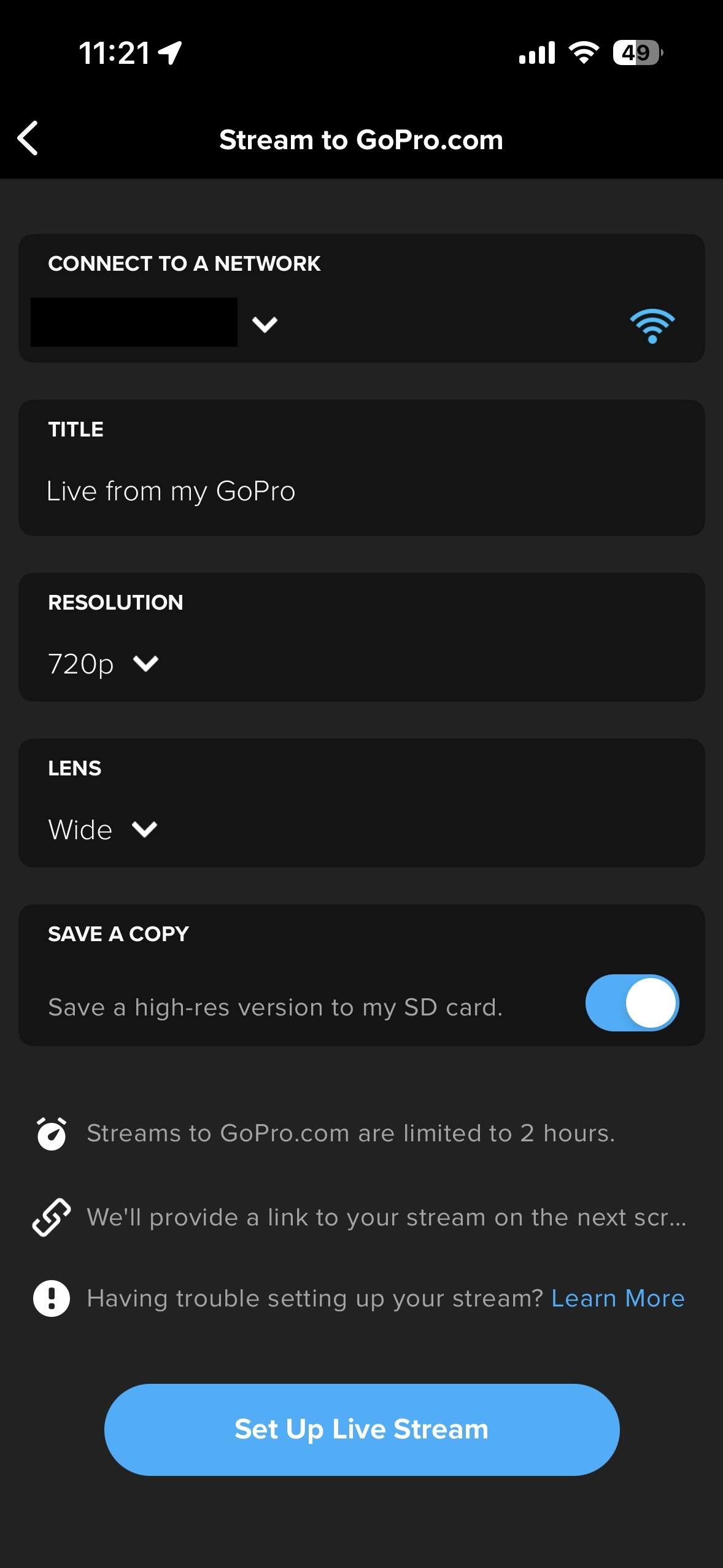 Mit deiner GoPro live streamen