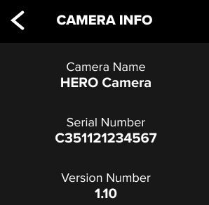 HERO (2024)：カメラのファームウェアバージョンの確認方法