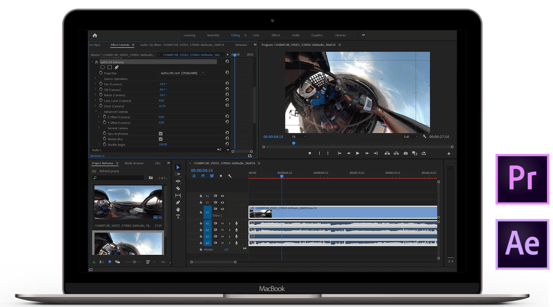 GoPro Reframe for Adobe Premiere Pro and After Effects