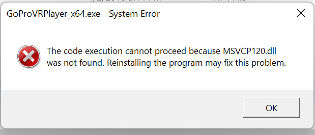 Player won't launch on Windows 10 machine.