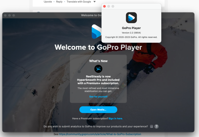 Unable to login to GoPro Player